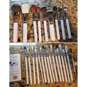 26Pieces White Real Natural Goat Hair Professional Makeup Brushes Set